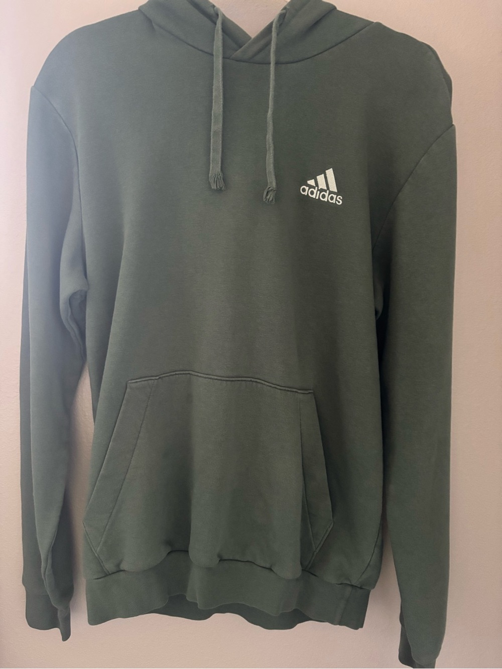 adidas Olive Green Men's Pullover Hoodie